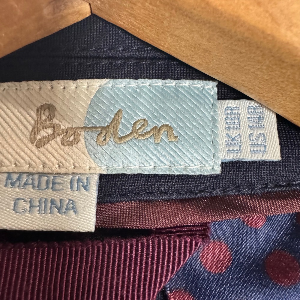 Boden Blazer Jacket Womens 14R Navy Blue Stretch Academia Career - Picture 4 of 9